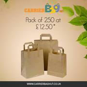 Stylish Brown Paper Bags with Handles at great prices