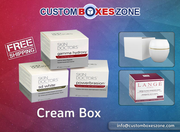 Custom Cream Box Packaging with printed Logo For Wholesale UK