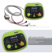 Portable color screen AED defibrillator monitor with ECG biphasic Auto